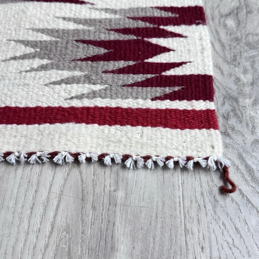 VTG Navajo Eye Dazzler Hand Woven Tapestry Gallup Throw 36